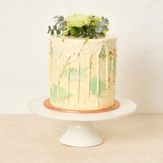 Gorgeous green vanilla celebration cake