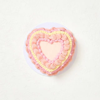 Pretty in Pink | Vintage Heart Cake