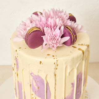Perfect purple vanilla celebration cake