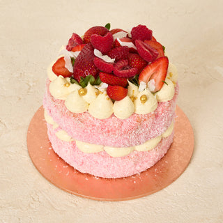 Raspberry Lamington Cake