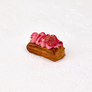Raspberry and Lychee Eclair
